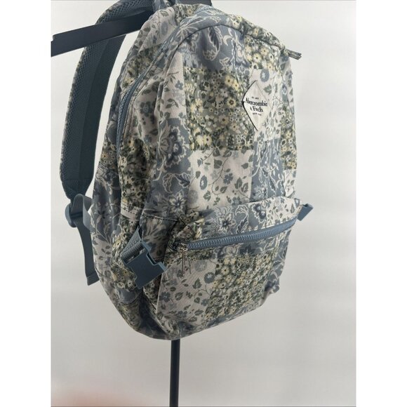 Abercrombie & Fitch A&F Backpack Kids Floral Blues & Greens Clean - Picture 9 of 16
